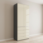 Wiemann Santa 100cm 2 Doors & 4 Drawers Combi Wardrobe in Magnolia with Havana Carcase