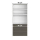 Wiemann Santa 100cm 2 Doors & 4 Drawers Combi Wardrobe in Havana - Internal Compartment
