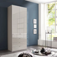 Wiemann Santa 100cm 2 Doors & 4 Drawers Combi Wardrobe in Pebble Grey styled in a modern room