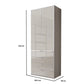 Wiemann Santa 100cm 2 Doors & 4 Drawers Combi Wardrobe in Pebble Grey Dimensions