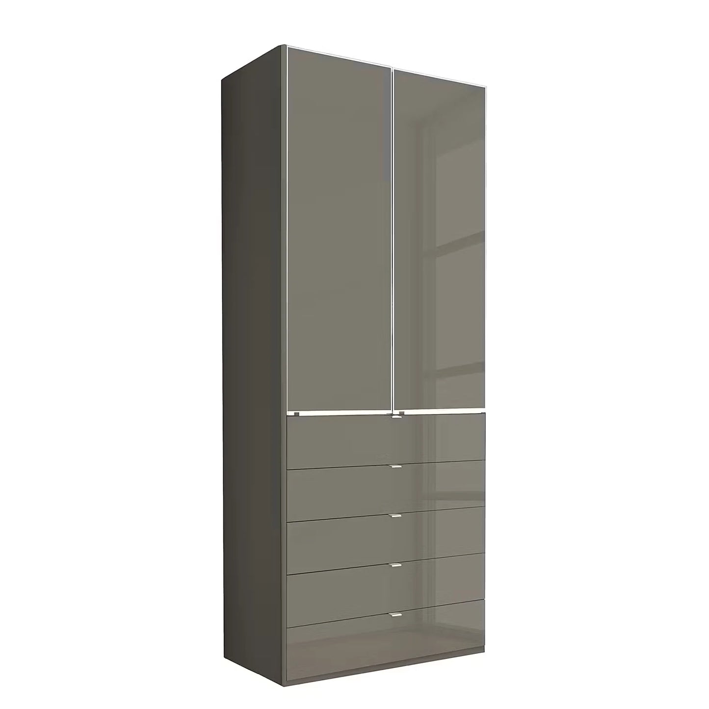 Wiemann Santa 100cm 2 Doors & 4 Drawers Combi Wardrobe in Havana