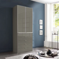 Wiemann Santa 2 Door 4 Drawer Wardrobe with Glass Havana Front