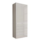 Wiemann Santa 100cm 2 Doors & 4 Drawers Combi Wardrobe in Pebble Grey