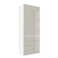 Wiemann Santa 100cm 2 Doors & 4 Drawers Combi Wardrobe in Pebble Grey with White Carcase