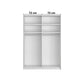 Wiemann Santa 150cm 2 Doors Sliding Wardrobe in White and Pebble Grey