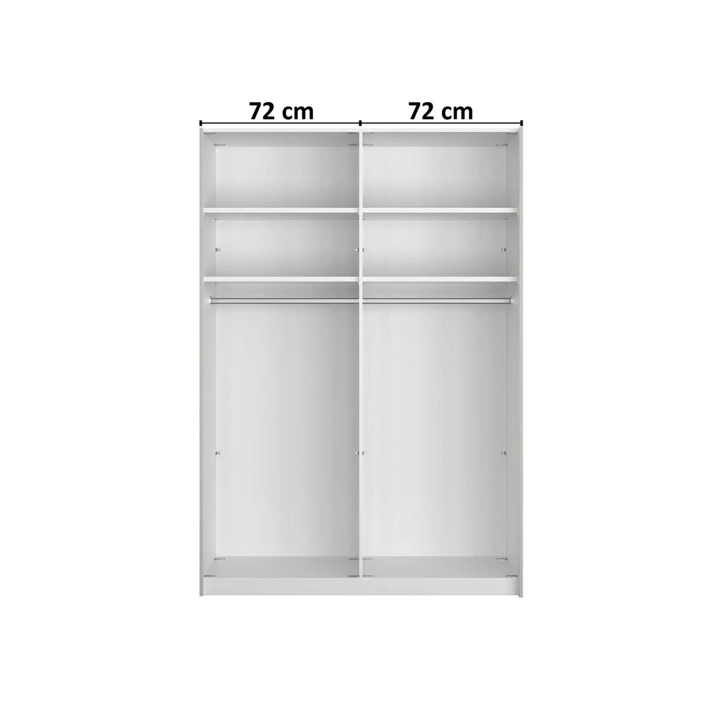 Wiemann Santa 150cm 2 Doors Sliding Wardrobe in White and Pebble Grey
