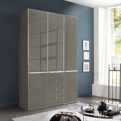 Wiemann Santa 150cm combi wardrobe in Havana with drawers, hanging space, free UK delivery and assembly included.
