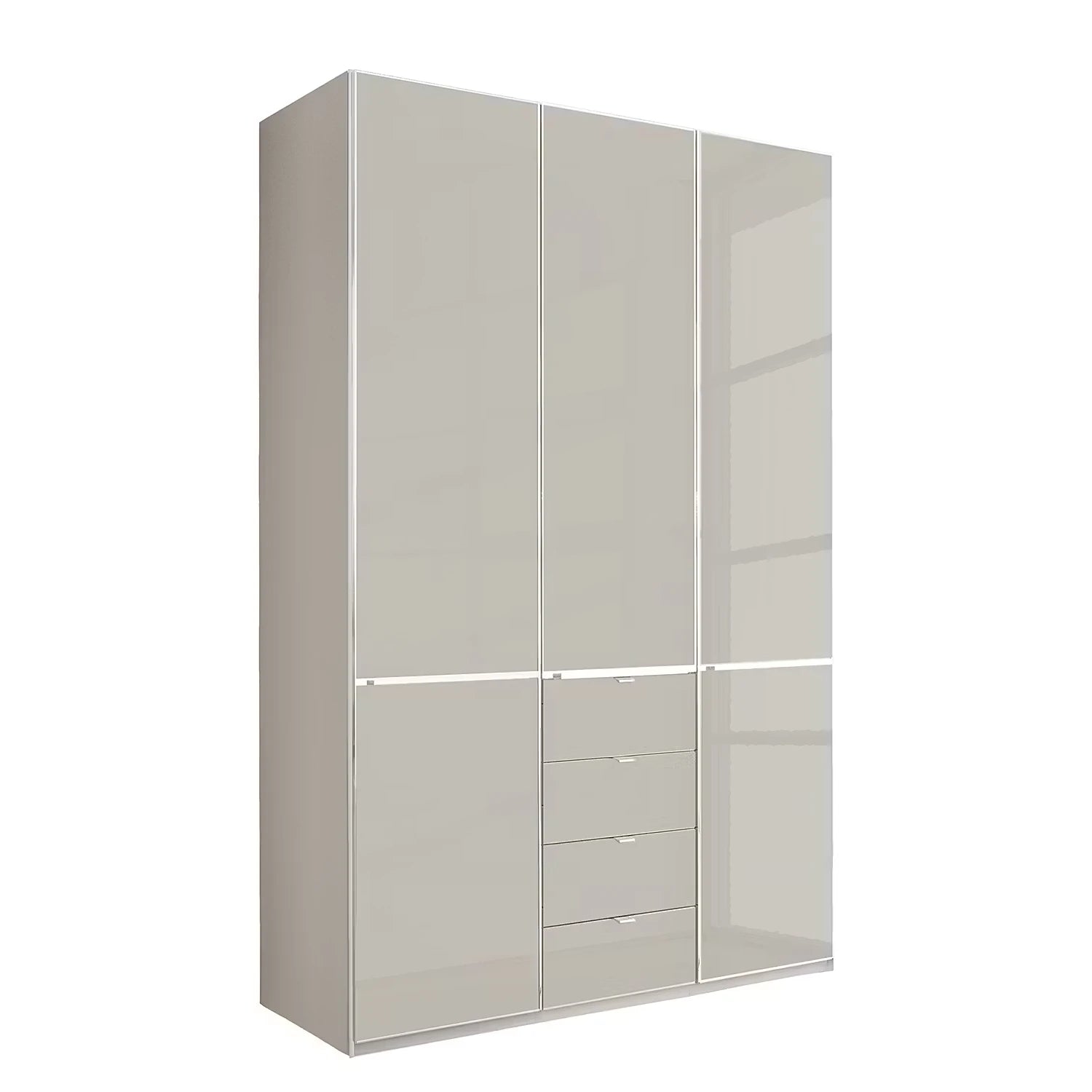 Wiemann Santa 150cm 3 Doors & 4 Drawers Combi Wardrobe in Pebble Grey