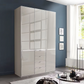 Wiemann Santa 150cm 3 Doors & 4 Drawers Combi Wardrobe in Pebble Grey styled in a modern room