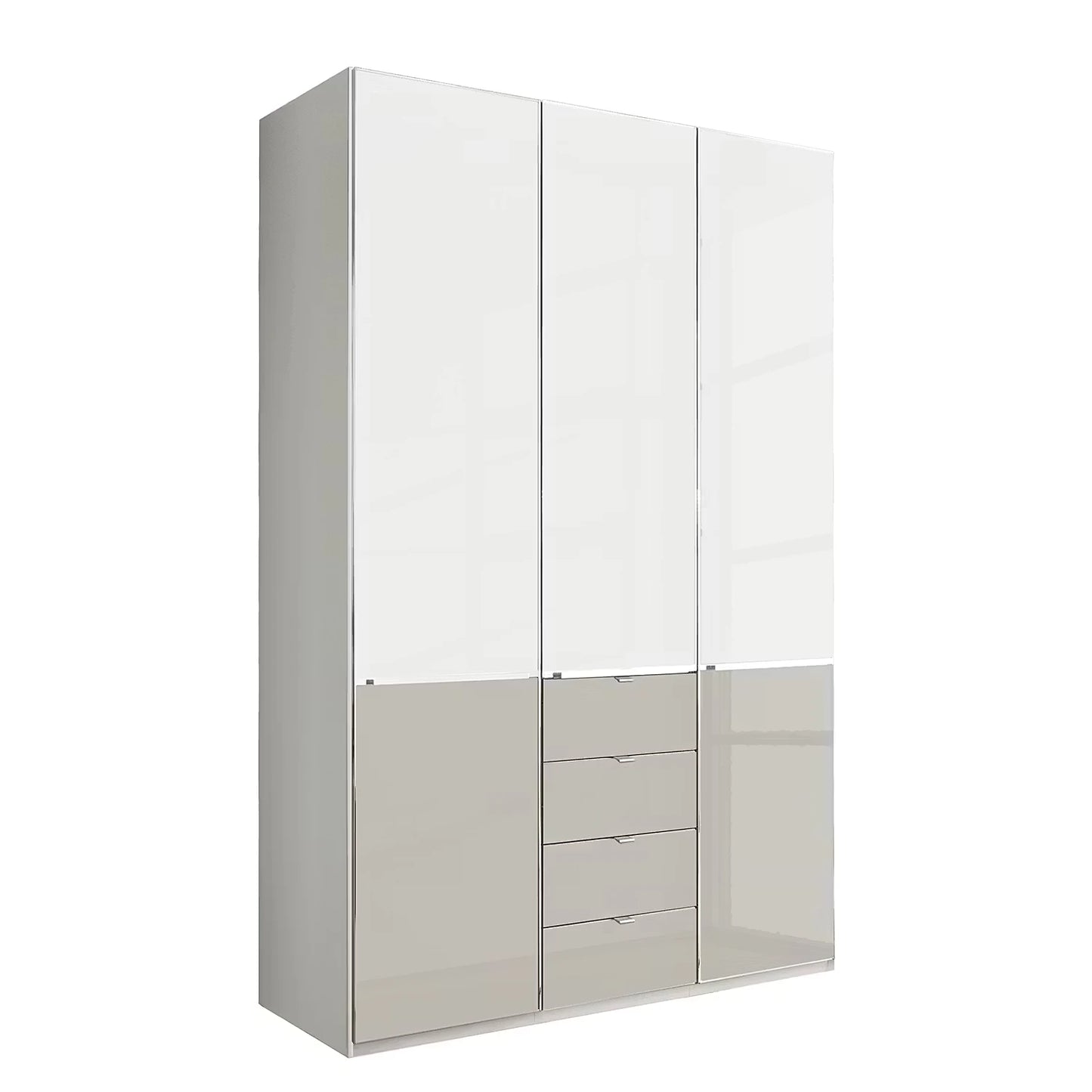 Wiemann Santa 150cm 3 Doors & 4 Drawers Combi Wardrobe in Pebble Grey