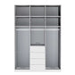 Wiemann Santa 150cm 3 Doors & 4 Drawers Combi Wardrobe in Pebble Grey