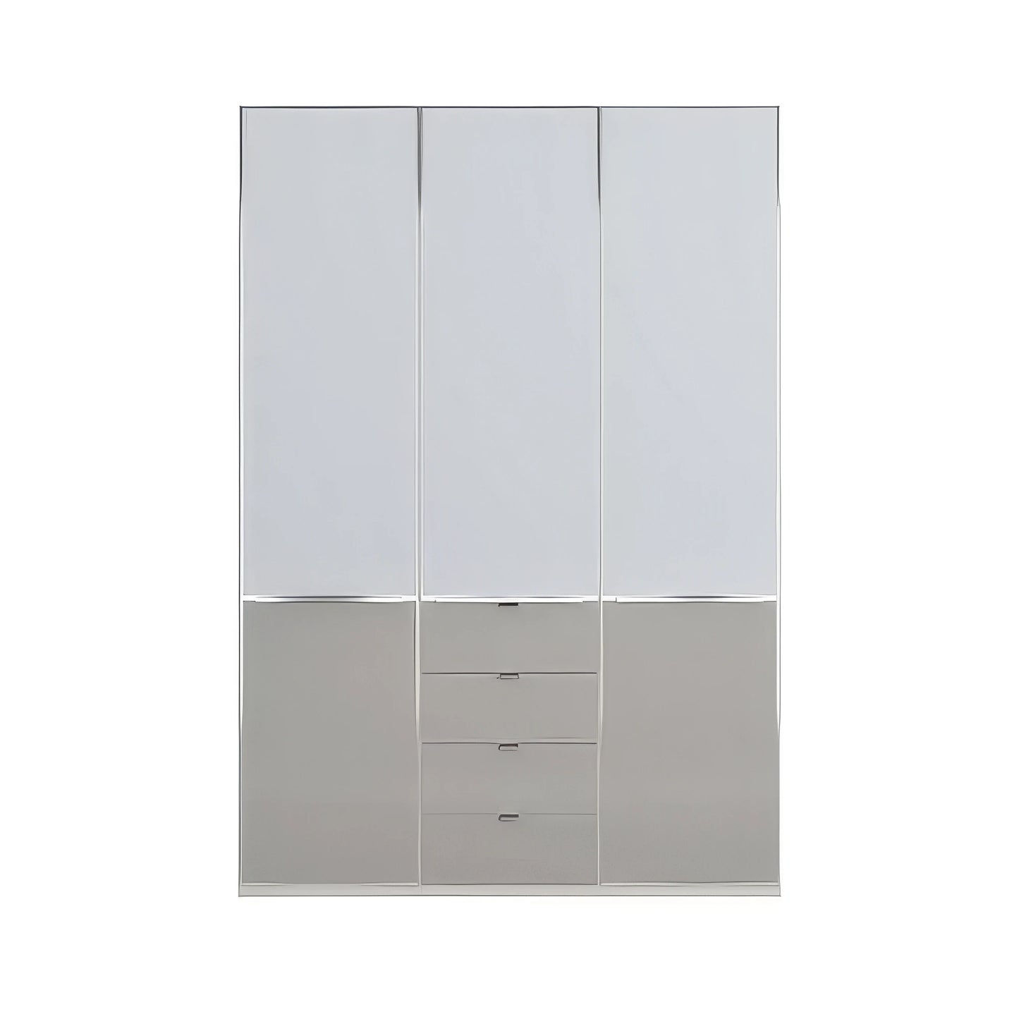 Wiemann Santa 150cm 3 Doors & 4 Drawers Combi Wardrobe in Pebble Grey