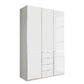 Wiemann Santa 150cm 3 Doors & 4 Drawers Combi Wardrobe in Glass White