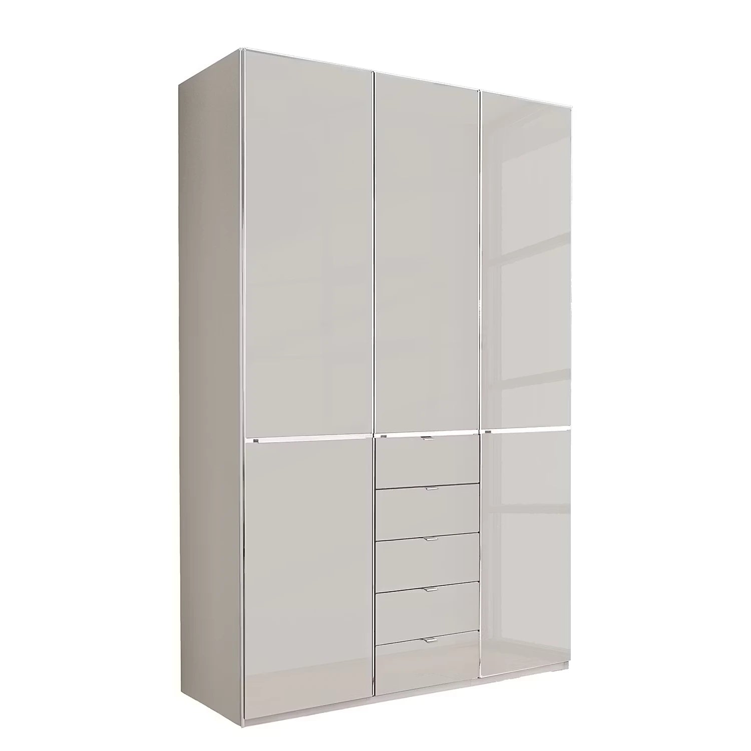 Wiemann Santa 150cm 3 Doors & 4 Drawers Combi Wardrobe in Pebble Grey