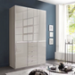 Wiemann Santa 150cm 3 Doors & 5 Drawers Combi Wardrobe in Pebble Grey