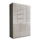 Wiemann Santa 150cm 3 Doors & 5 Drawers Combi Wardrobe in Pebble Grey with Havana Carcase