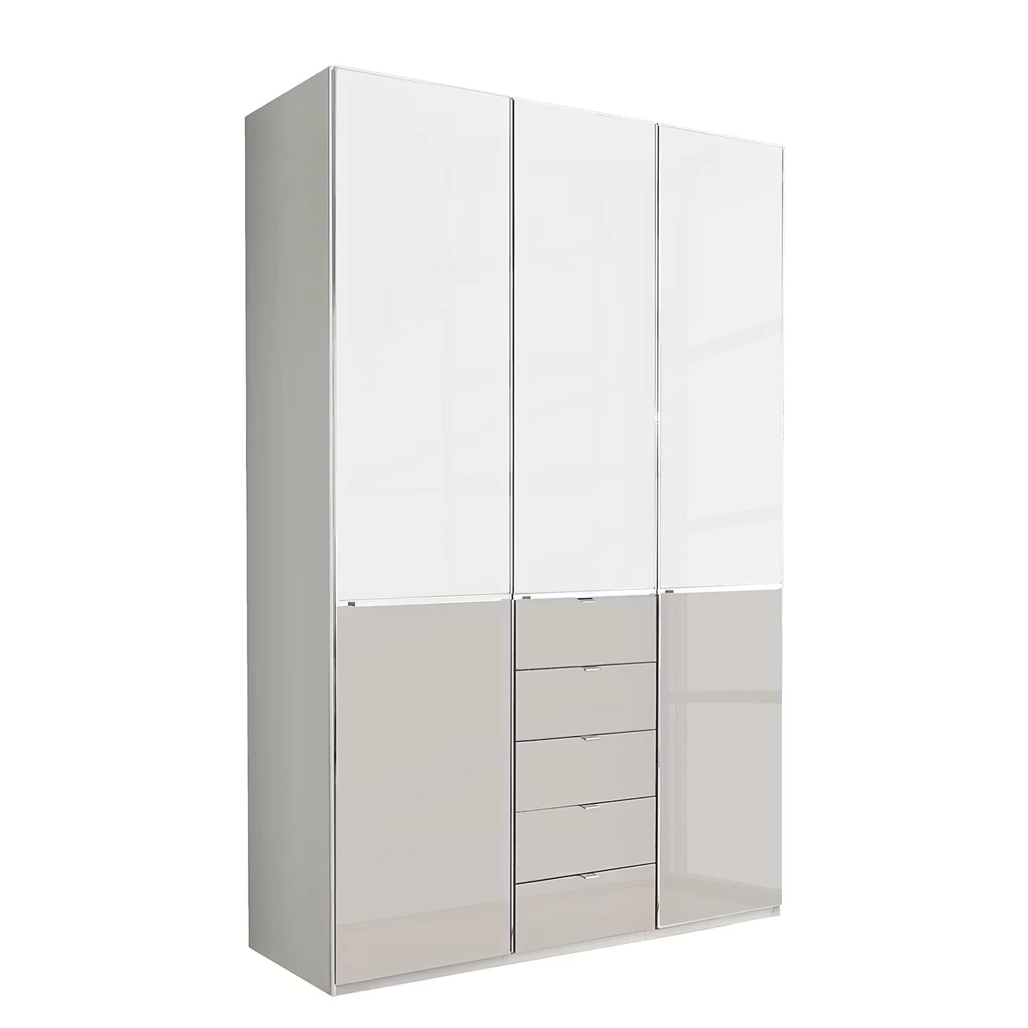 Wiemann Santa 150cm 3 Doors & 4 Drawers Combi Wardrobe in Pebble Grey