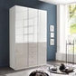 Wiemann Santa 150cm 3 Doors & 4 Drawers Combi Wardrobe in Pebble Grey