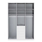 Wiemann Santa 150cm 3 Doors & 4 Drawers Combi Wardrobe in Pebble Grey