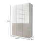 Wiemann Santa 150cm 3 Doors & 4 Drawers Combi Wardrobe in Pebble Grey