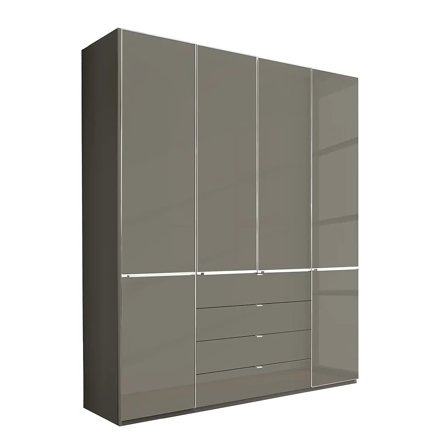 Wiemann Santa 200cm 4 Doors & 4 Drawers Combi Wardrobe in Havana