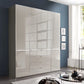Wiemann Santa 200cm 4 Doors & 4 Drawers Combi Wardrobe in Pebble Grey styled in a modern room