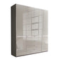 Wiemann Santa 200cm 4 Doors & 4 Drawers Combi Wardrobe in Pebble Grey with Havana Carcase