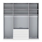 Wiemann Santa 200cm 4 Doors & 4 Drawers Combi Wardrobe in Pebble Grey