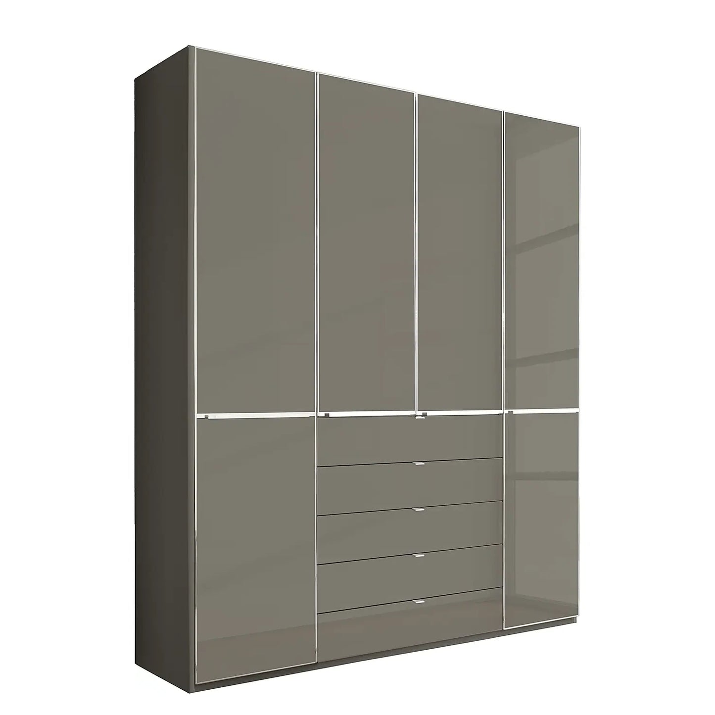 Wiemann Santa 200cm 4 Doors & 5 Drawers Combi Wardrobe in Havana