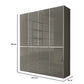 Wiemann Santa 200cm 4 Doors & 5 Drawers Combi Wardrobe in Havana - Dimensions