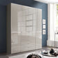 Wiemann Santa 200cm 4 Doors & 5 Drawers Combi Wardrobe in Pebble Grey styled in a modern bedroom