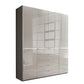 Wiemann Santa 200cm 4 Doors & 5 Drawers Combi Wardrobe in Pebble Grey with Havana carcase