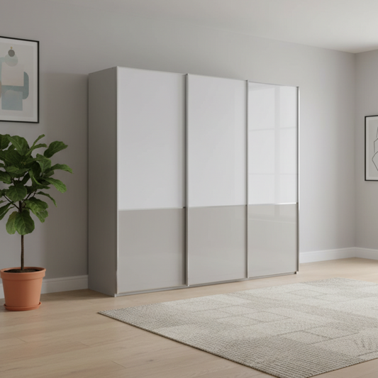 Wiemann Santa 3 Door Sliding Wardrobe in Pebble Grey