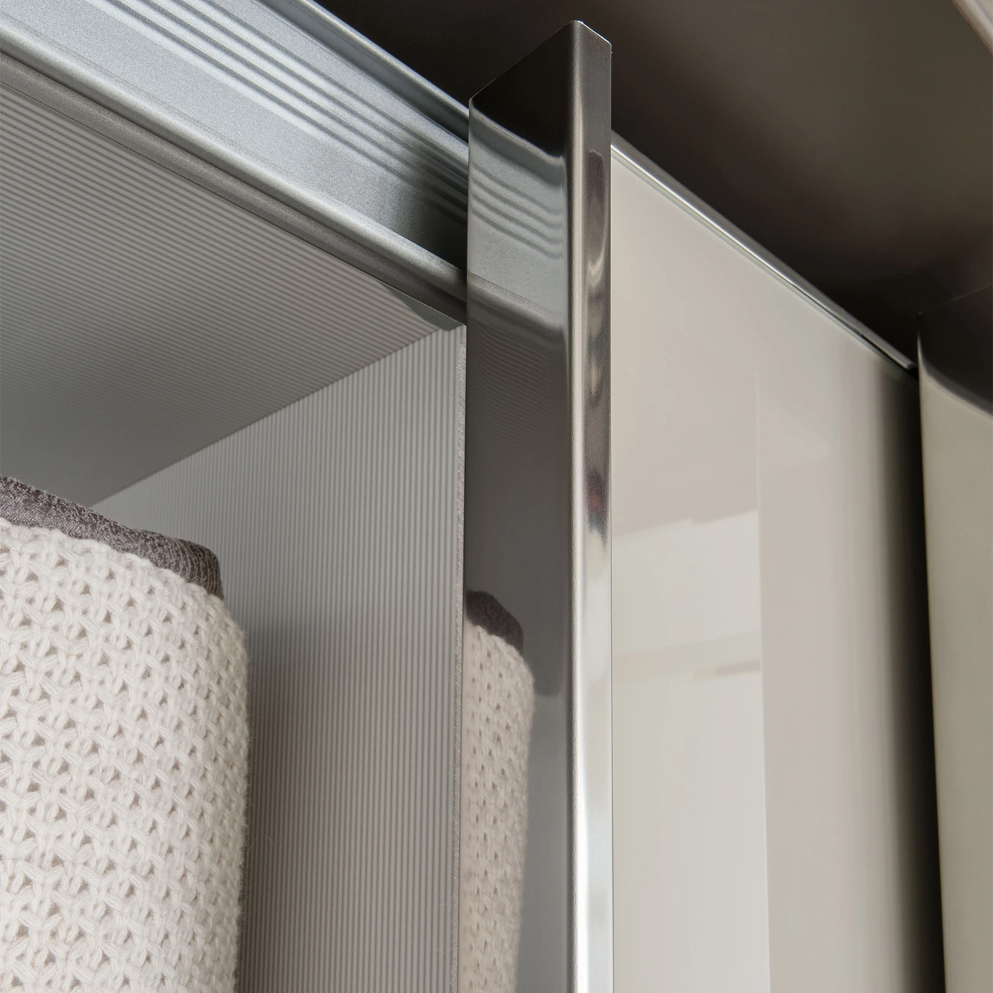 Wiemann Santa 150cm 2 Doors Sliding Wardrobe in White and Pebble Grey