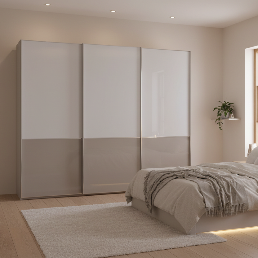 German-made sliding wardrobe with spacious interior storage