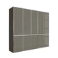 Premium VIP Quality Wiemann Santa 250cm Five Doors & four Drawersi Wardrobe in Havana glass