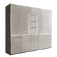 Wiemann Santa 250cm 5 Doors & 4 Drawers Combi Wardrobe in Pebble Grey with Havna Carcase