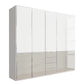 Wiemann Santa 250cm 5 Doors & 4 Drawers Combi Wardrobe in Pebble Grey