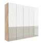 German-made 5 door wardrobe with integrated drawer unit