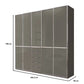 Wiemann Santa 250cm 5 Doors & 4 Drawers Combi Wardrobe in Havana Glass, shown with dimension lines and labels indicating 236 cm height, 246,3 cm width, and 58 cm depth on a white background.