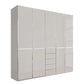 Wiemann Santa 250cm 5 Doors & 5 Drawers Combi Wardrobe in Pebble Grey