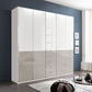 Wiemann Santa 250cm 5 Doors & 4 Drawers Combi Wardrobe in Pebble Grey