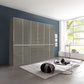 Wiemann Santa 300cm 6 Doors & 5 Drawers Combi Wardrobe in Havana Glass Finish, Height 236cm