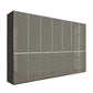 Wiemann Santa 350cm Combi 7 Doors Wardrobe With Drawers in Havana Glass Height 236cm 