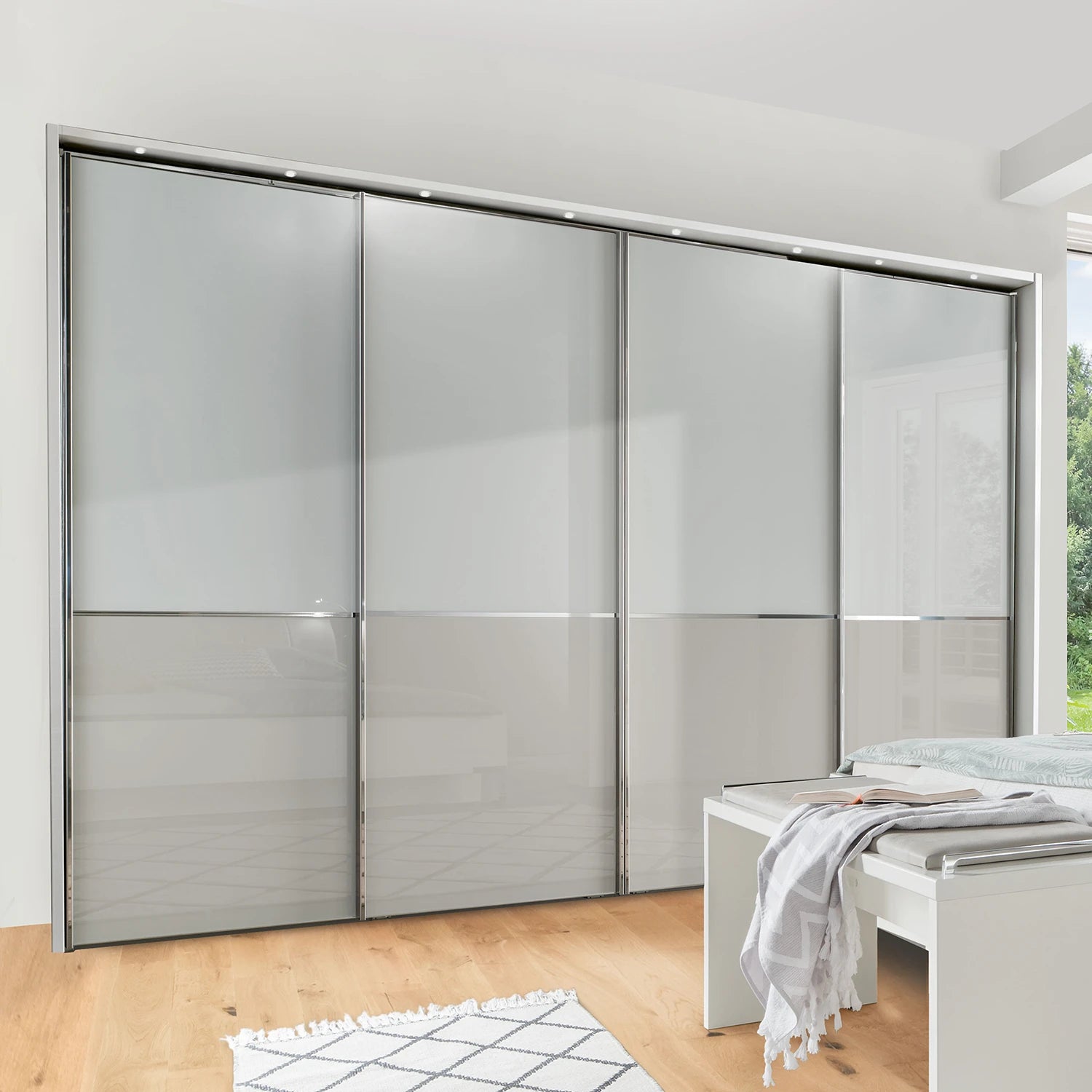 Premium Pebble Grey wardrobe from the Wiemann Santa collection
