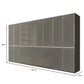 A modern Large ceiling High Wiemann Santa 400cm Large 8 Doors Wardrobe with 8 Drawers in Havana Glass Height 236cm