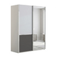 Wiemann Santa 150cm 2 Doors Sliding Wardrobe in White and Pebble Grey