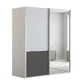 Wiemann Santa 200cm 2 Doors Sliding Wardrobe in White & Pebble Grey
