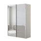 Wiemann Santa 150cm 2 Doors Sliding Wardrobe in White and Pebble Grey