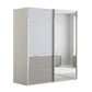 Wiemann Santa 200cm 2 Doors Sliding Wardrobe in White & Pebble Grey